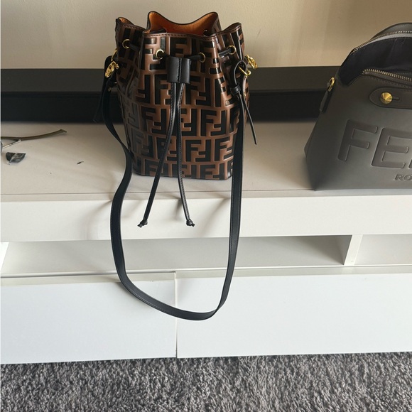 Fendi Black and Brown medium Bucket Bag - Picture 1 of 2
